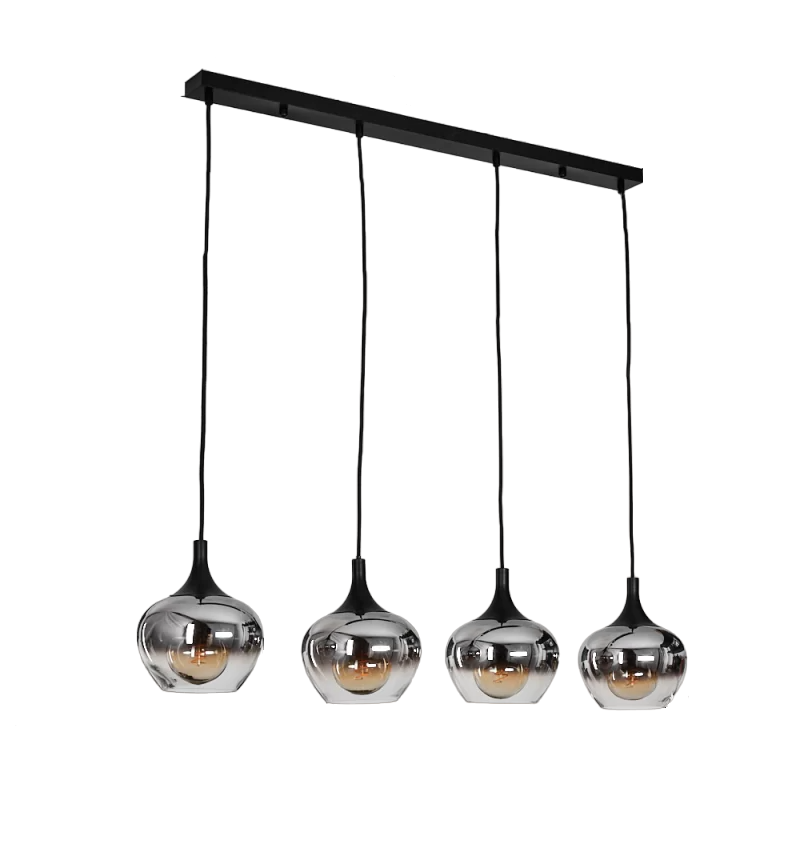 Alura Moderne Glazen Hanglamp 4-lichtbronnen