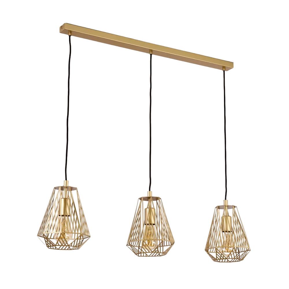 Cassy Goud Moderne Hanglamp 3-lichtbronnen