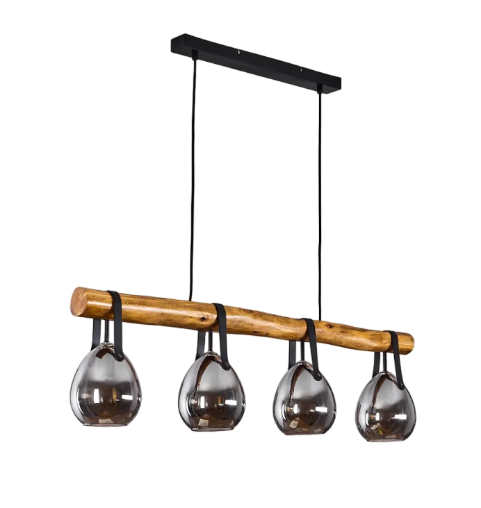 Madelon Hanglamp Zwart Met 4-lichtbronnen