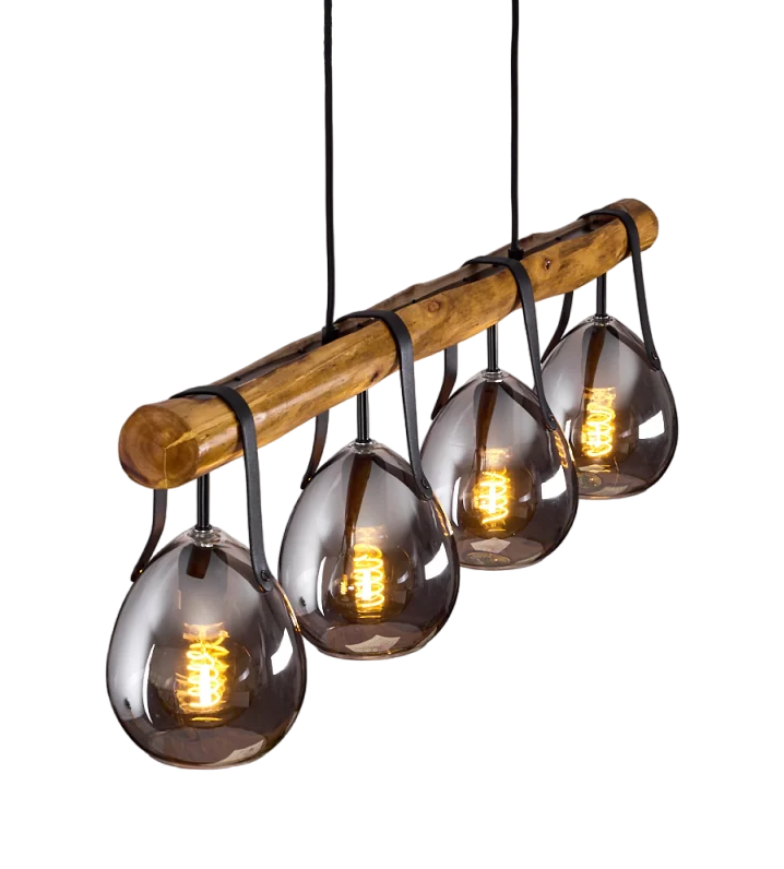 Madelon Hanglamp Zwart Met 4-lichtbronnen