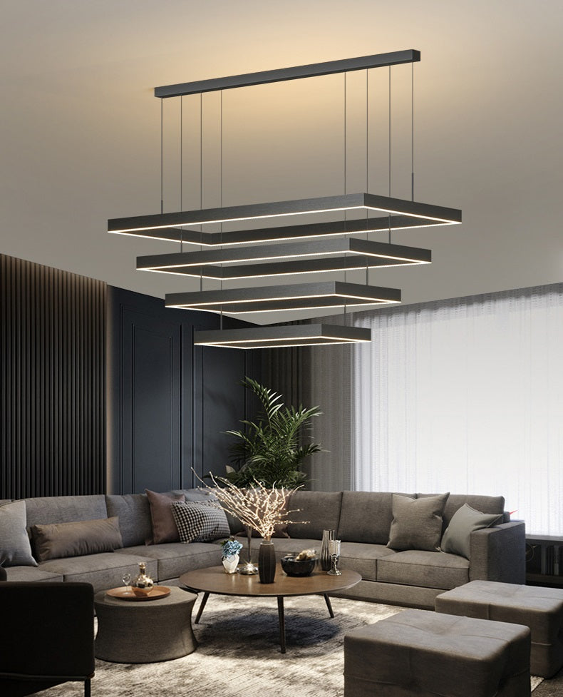 Maylon Zwart Design LED Kroonluchter 4-delig