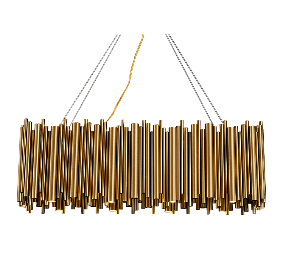 Ovalla Goud klassieke Kroonluchter L100 cm