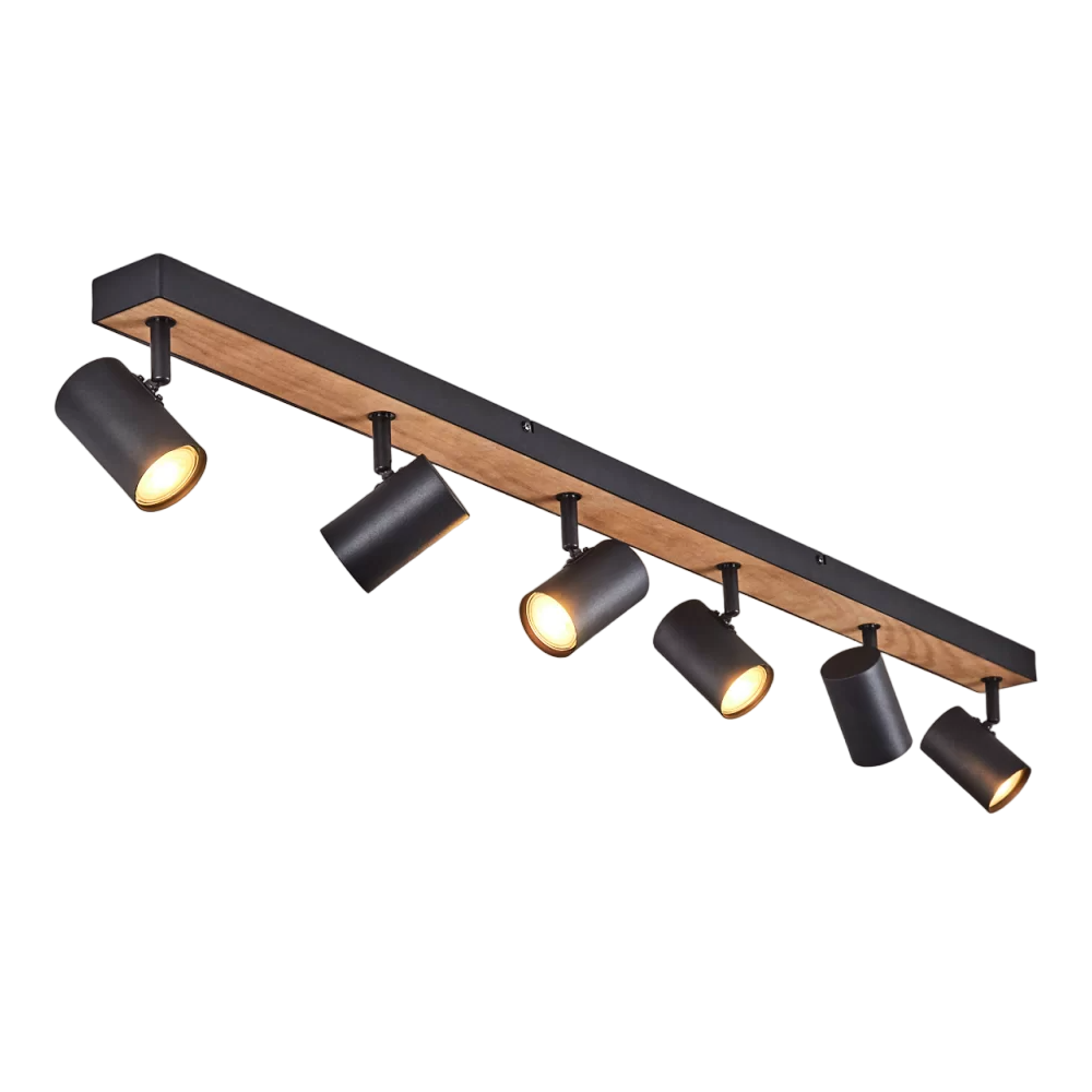 Vajel Z Hout Moderne Plafondlamp 6-lichtbronnen