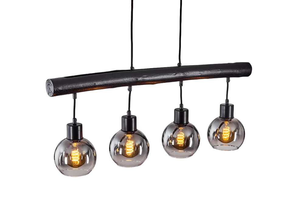Voue Hanglamp Zwart 4 lichtbronnen