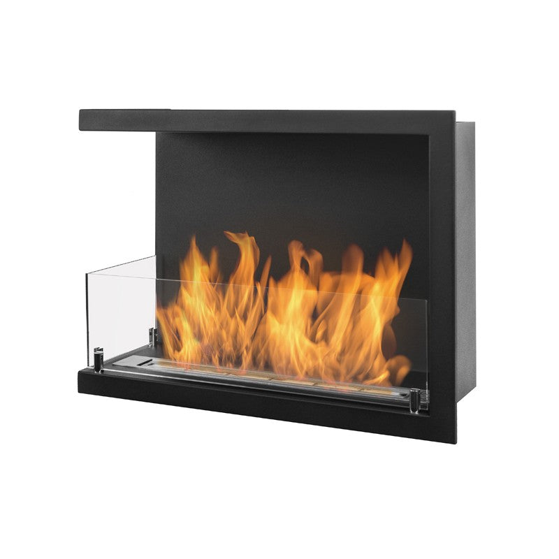 Hoek Bio Ethanol Inbouwhaard Links 60 CM Met Glas