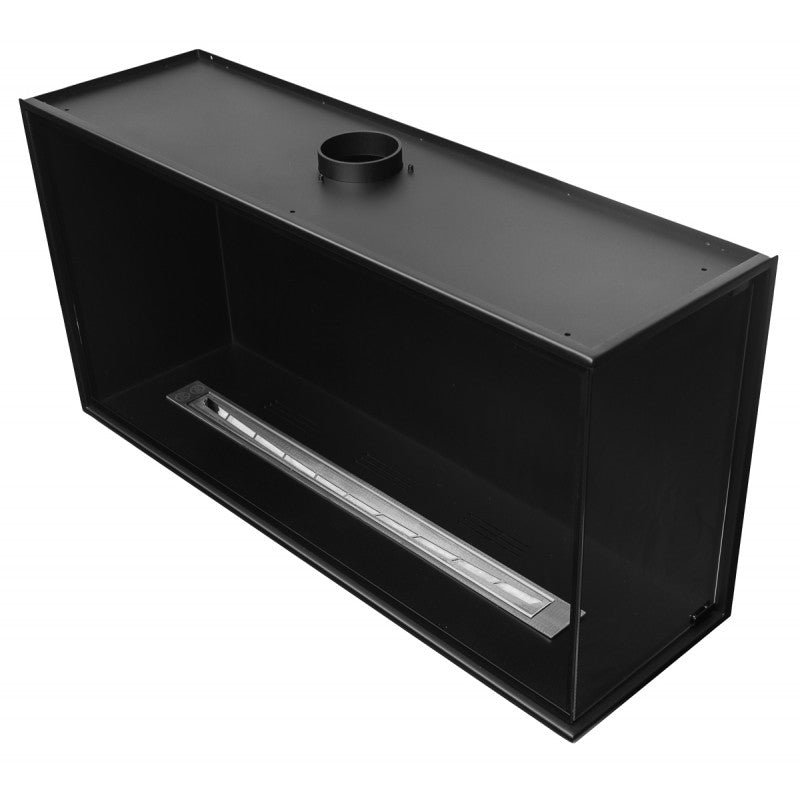 Hoek Bio Ethanol Inbouwhaard Links 100 CM Met Vol Glas
