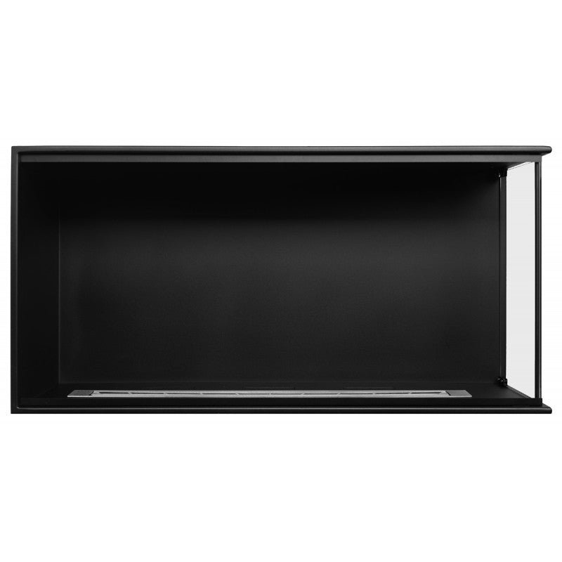 Hoek Bio Ethanol Inbouwhaard Links 100 CM Met Vol Glas
