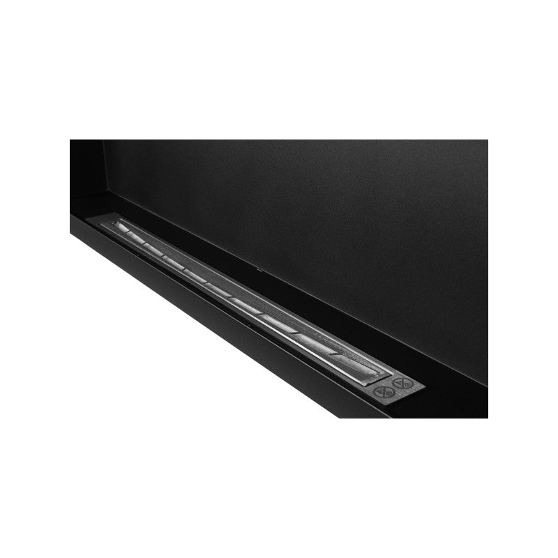 Inbouwhaard / Wandhaard Mat Zwart S-Line 3D 120 x 40 CM.