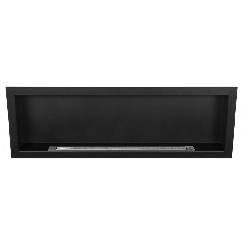 Inbouwhaard / Wandhaard Mat Zwart S-Line 3D 120 x 40 CM.