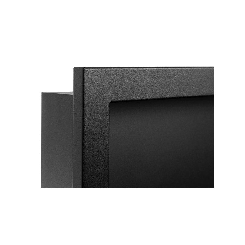 Inbouwhaard / Wandhaard Mat Zwart S-Line 3D 120 x 40 CM.