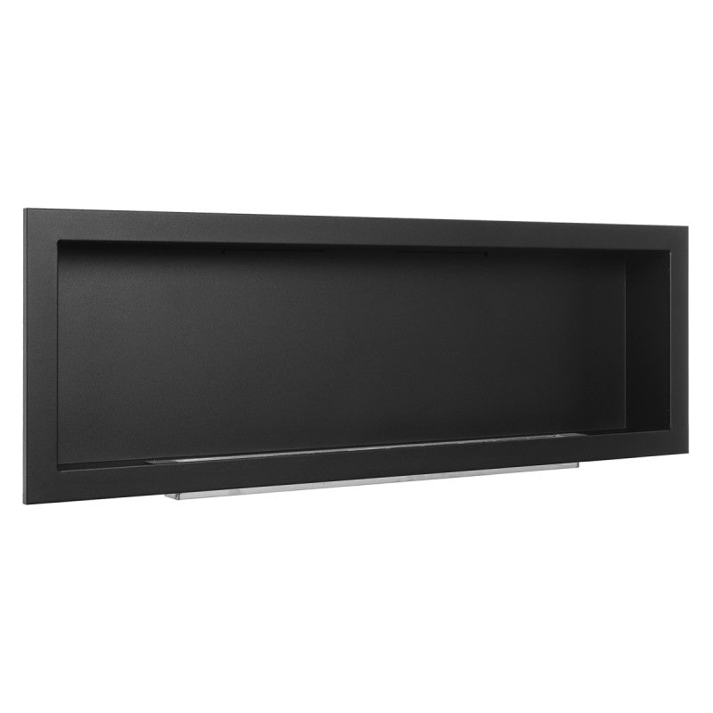 Inbouwhaard / Wandhaard Mat Zwart S-Line 3D 120 x 40 CM.