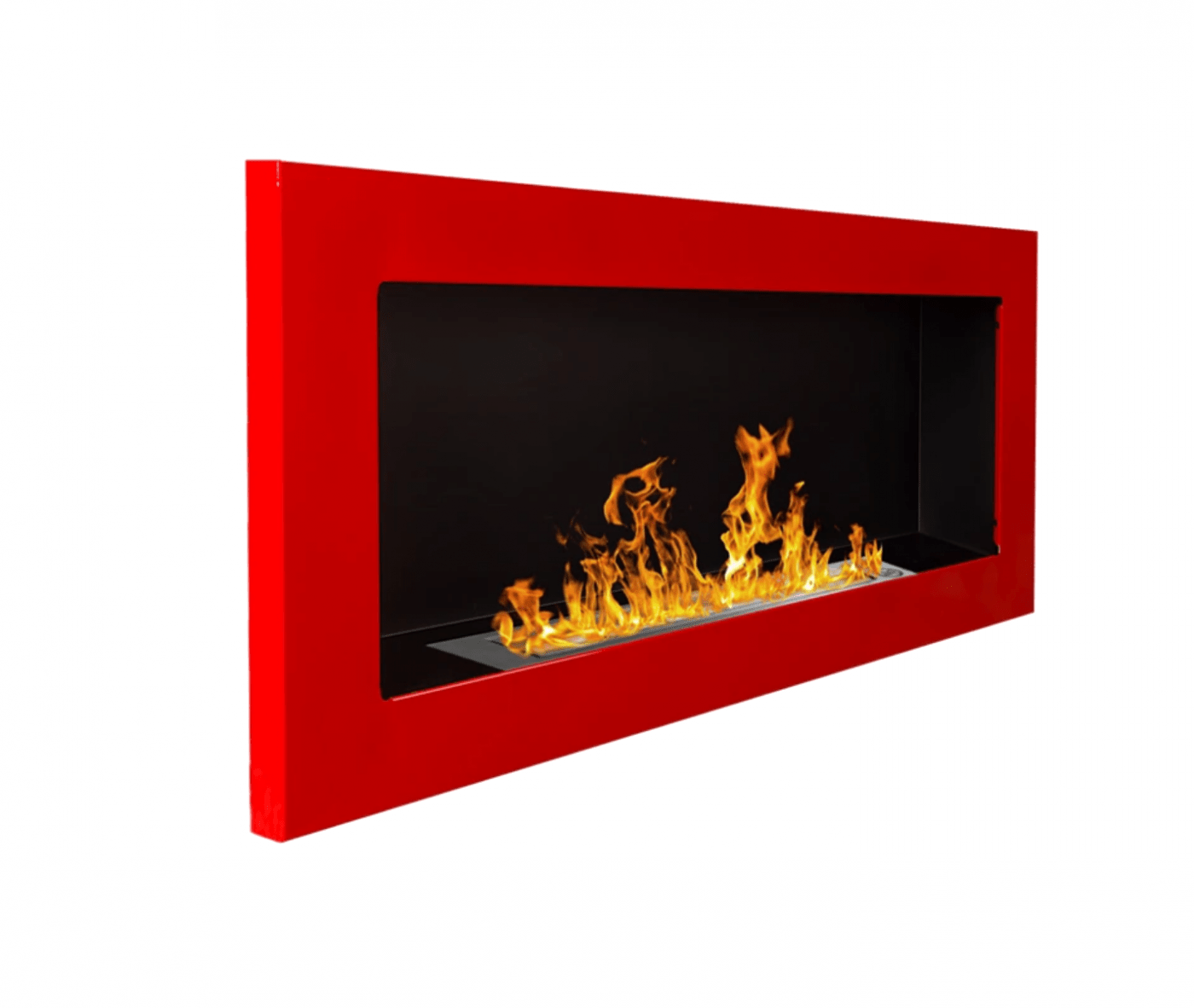 Alla Bio Sfeerhaard Rood Glans 90 X 40 CM - Bioethanolhaarden