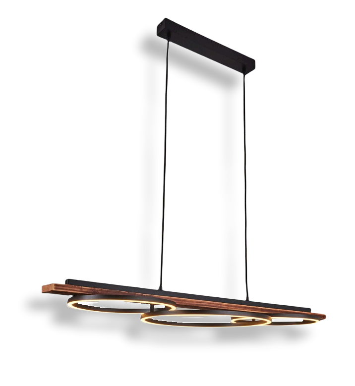 Bena 3 Led Hanglamp Donker Hout