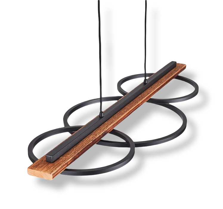 Bena 3 Led Hanglamp Donker Hout