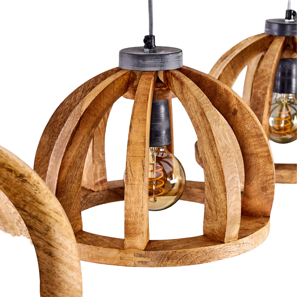 Buna Hanglamp Grijs, 3-lichts