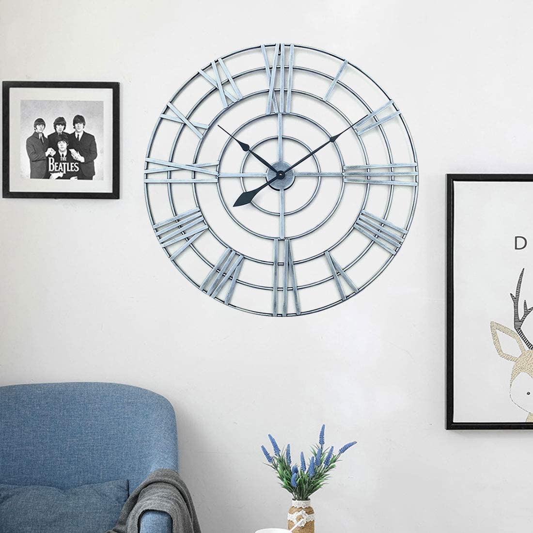 Creatieve Grote Metalen Wandklok Ø 80 CM