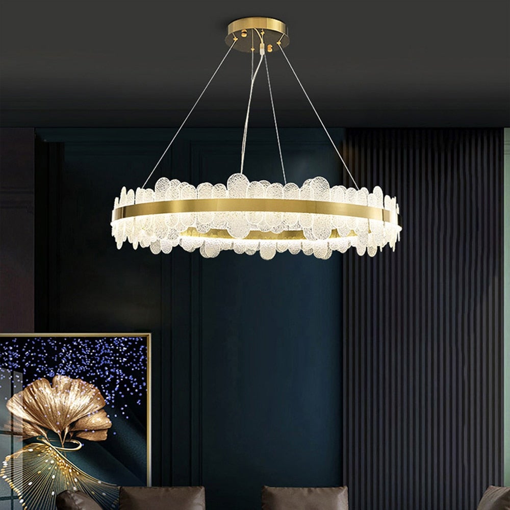 Darcey LED Glazen Kroonluchter 80 cm