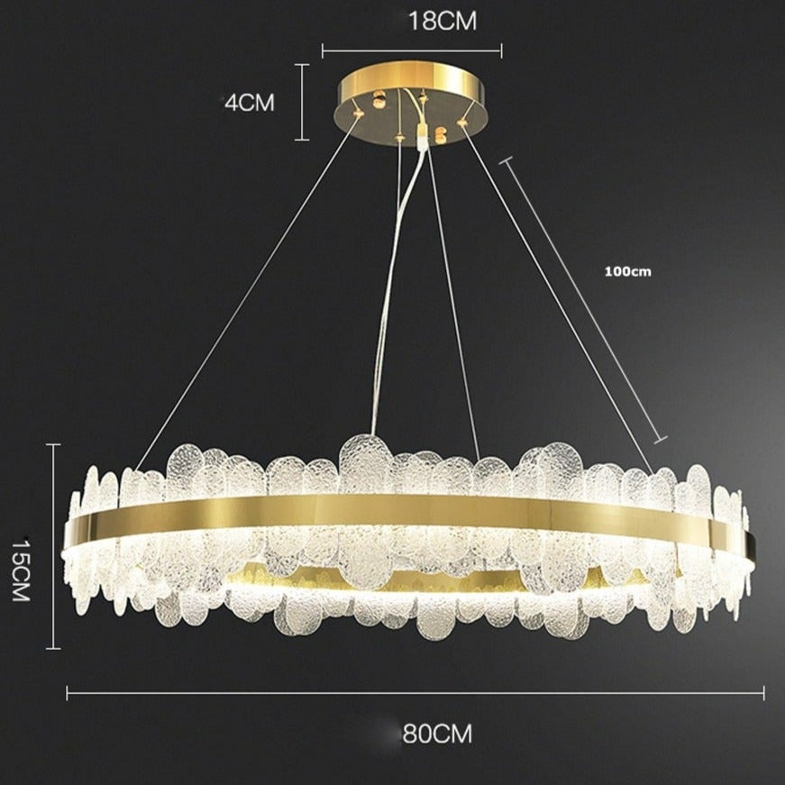 Darcey LED Glazen Kroonluchter 80 cm