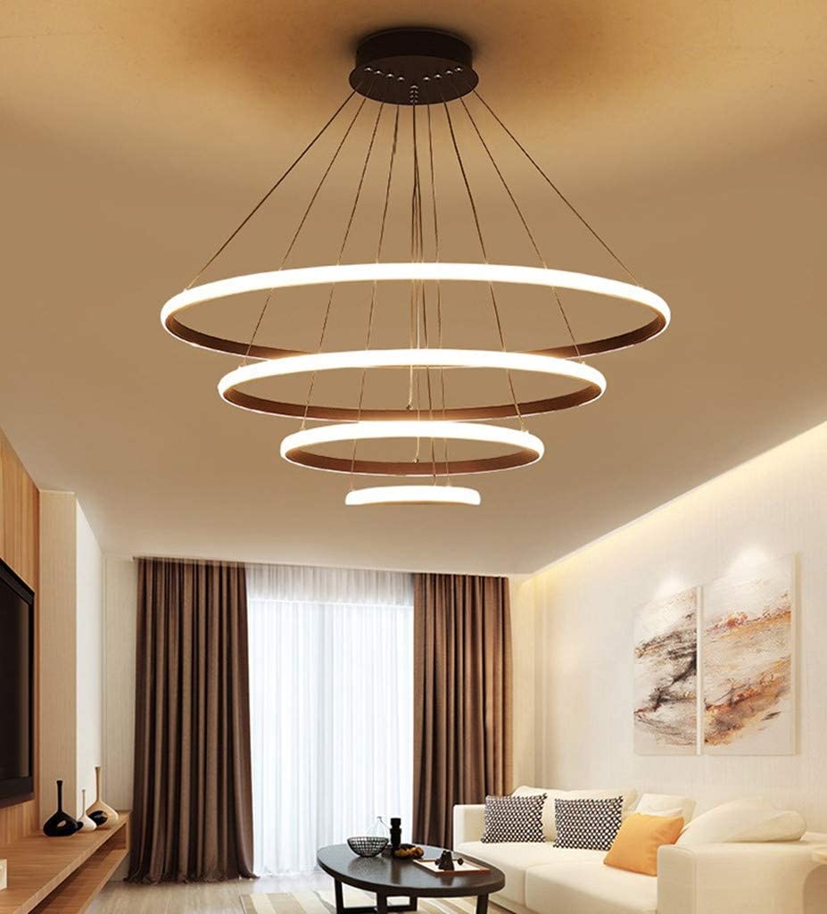 Elegante 4 Ringen Moderne Gouden LED Kroonluchter