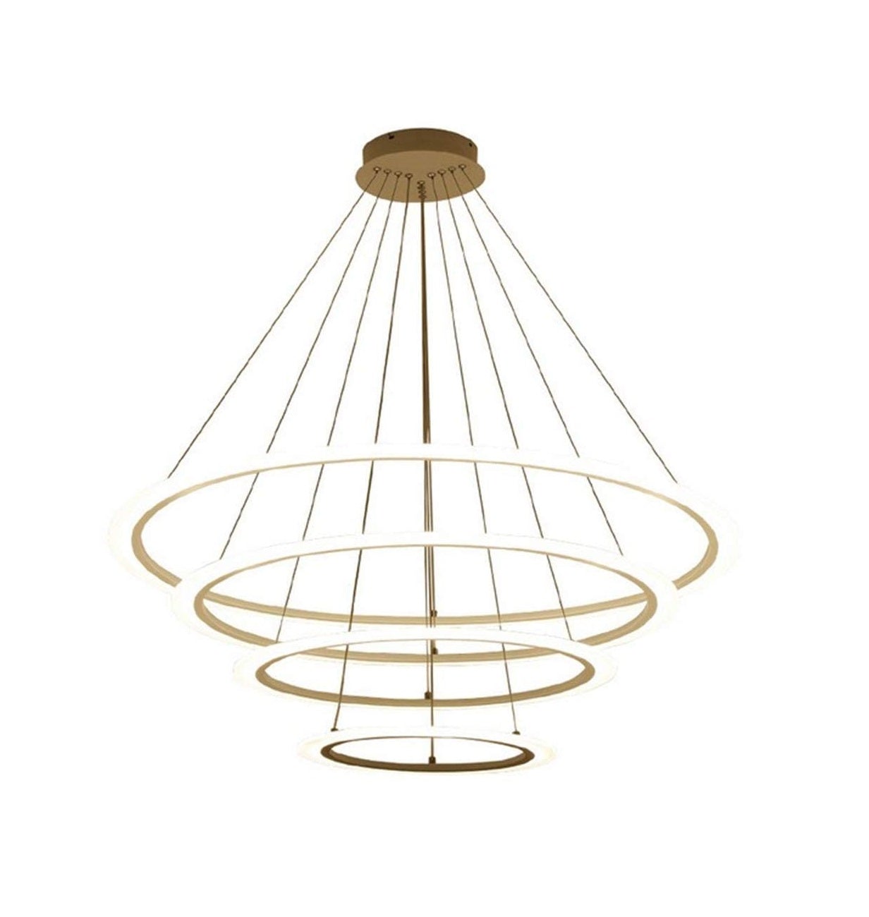 Elegante 4 Ringen Moderne Gouden LED Kroonluchter