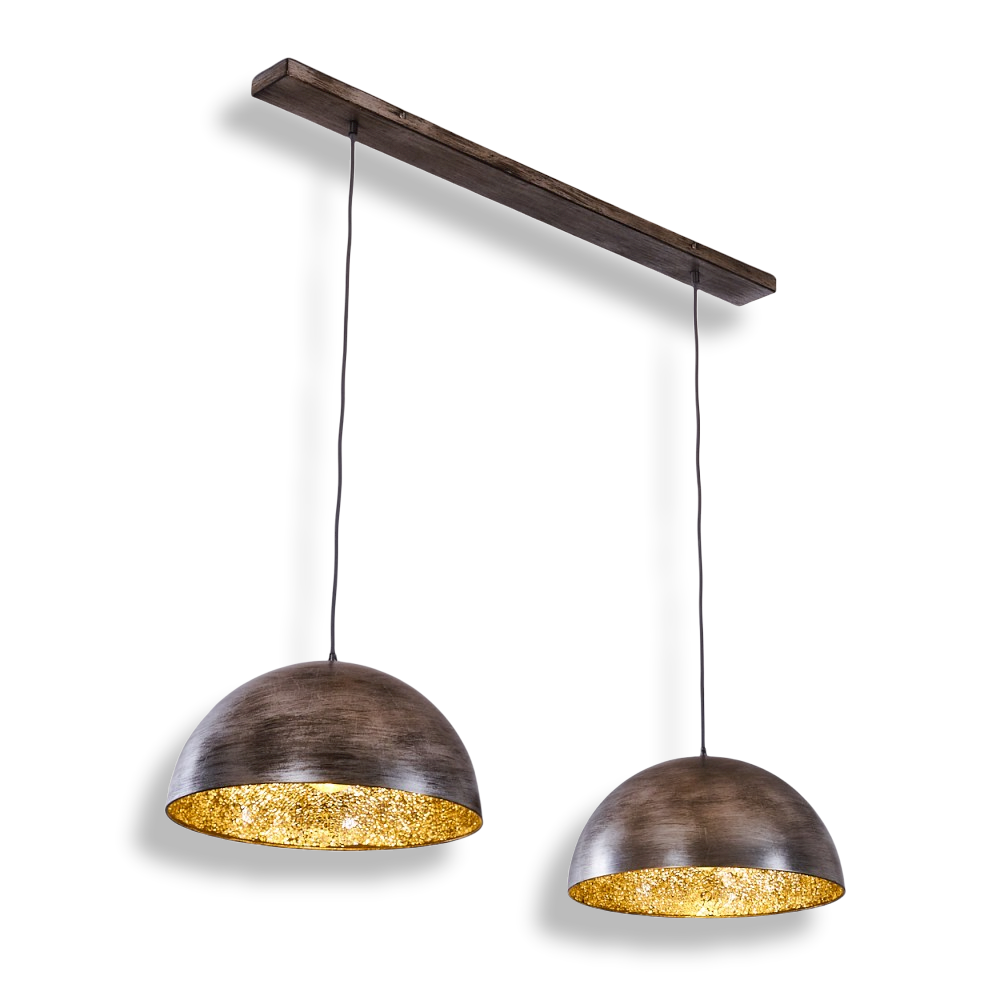 Hanglamp Frana Zwart 2-lichts