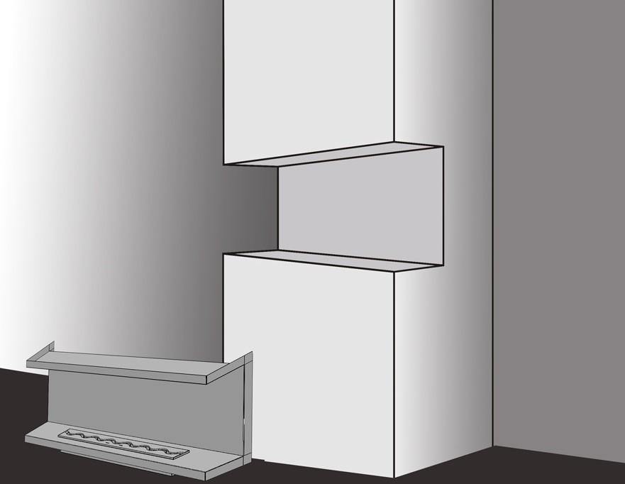 Izala 2 Design Inbouwhaard 251 CM - Bioethanolhaarden