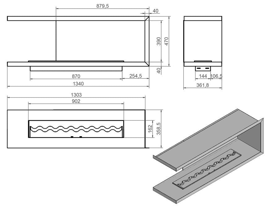 Made Inside U Bio Inbouwhaard 134 CM