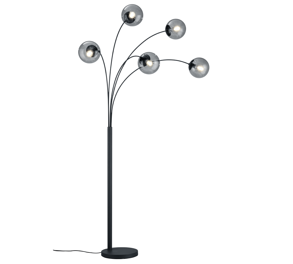 Masaes Booglamp Antraciet, 5-lichts