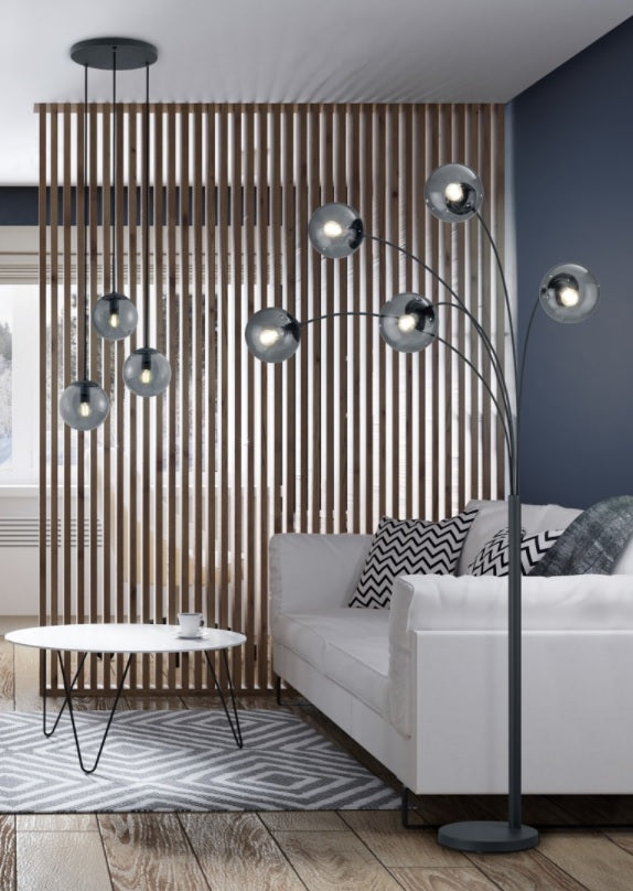 Masaes Booglamp Antraciet, 5-lichts