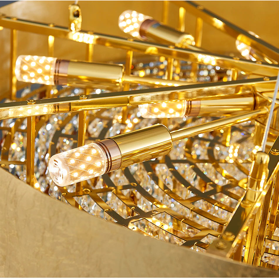 Mol Gouden Kristallen Kroonluchter