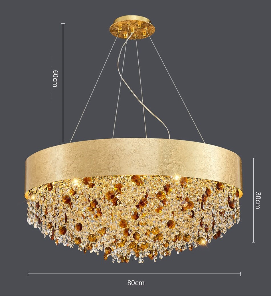 Mol Gouden Kristallen Kroonluchter