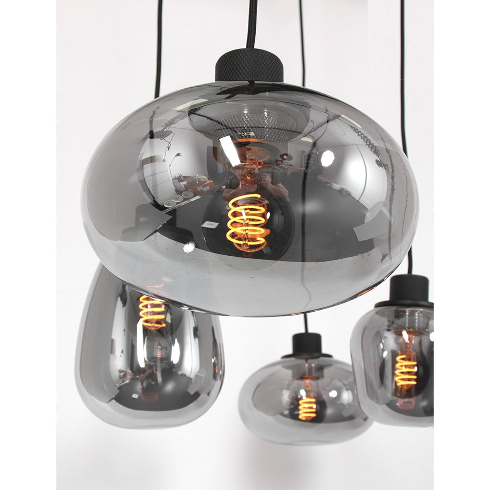 Reflex Hanglamp Zwart, 5-lichts