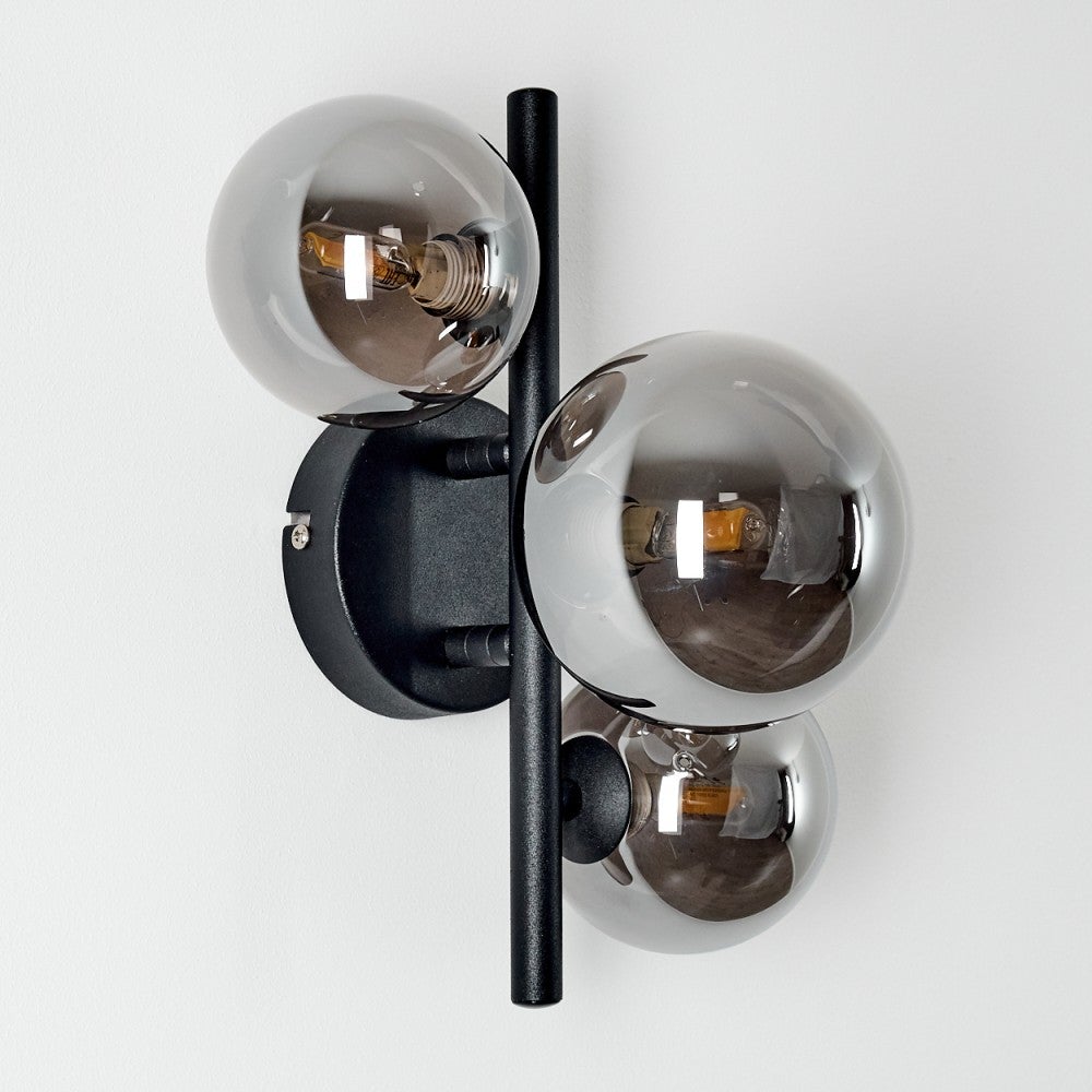 Sharon Wandlamp LED Zwart 3-lichts