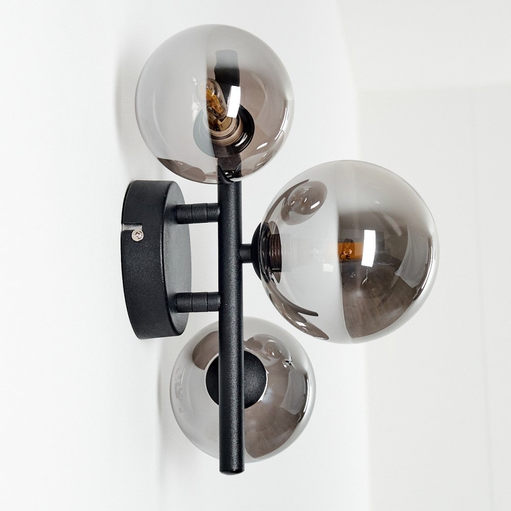 Sharon Wandlamp LED Zwart 3-lichts
