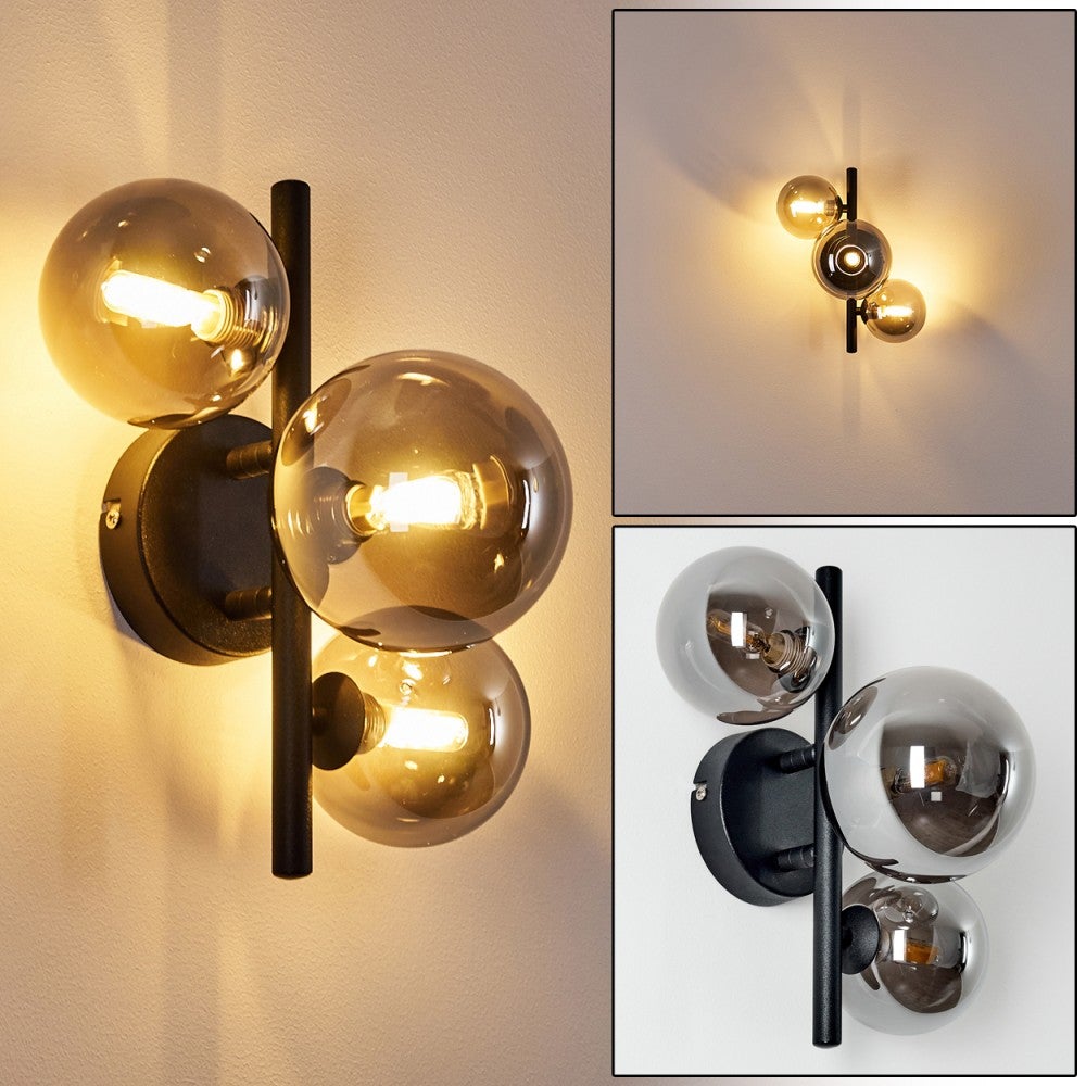 Sharon Wandlamp LED Zwart 3-lichts