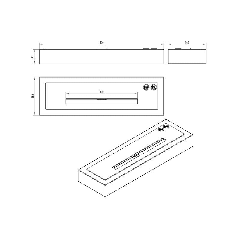 Traditionele RVS Inzethaard 520 MM