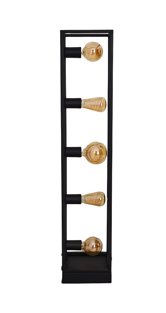 Wika Vloerlamp Zwart, 5 Lichts