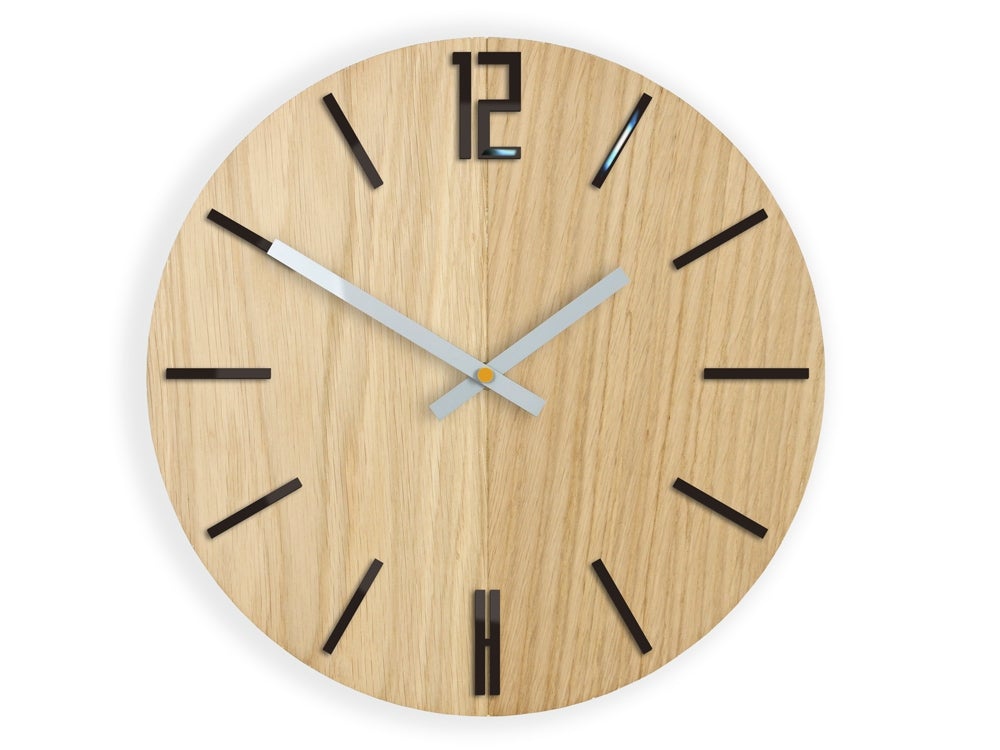 Houten Wandklok Carlo Zwart 33,5 cm