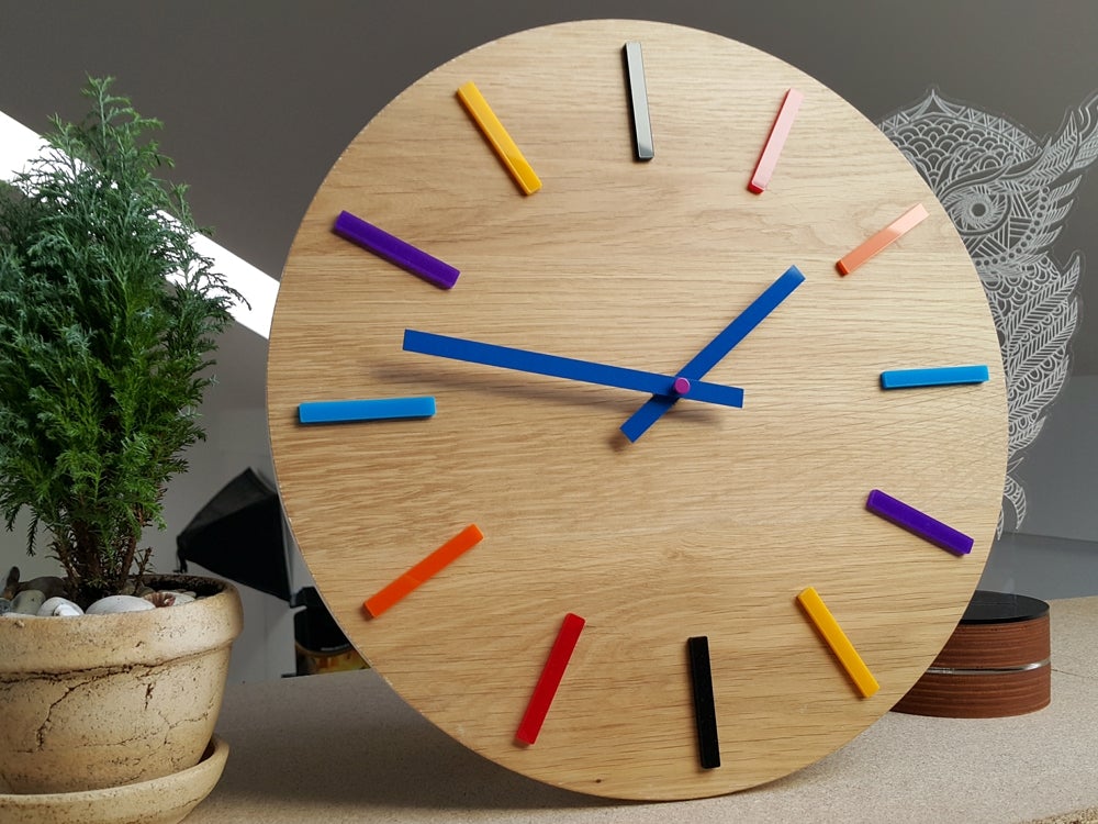 Suma Eiken Houten Wandklok 33,5 cm