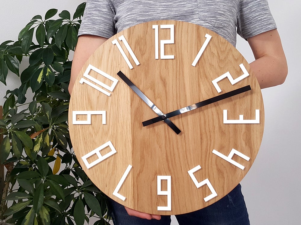 Slim Bianco Houten Wandklok 40 cm