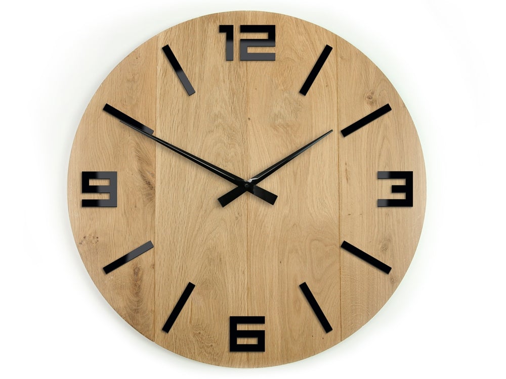 Rustiek Arabisch Zwarte Houten Wandklok 49 cm