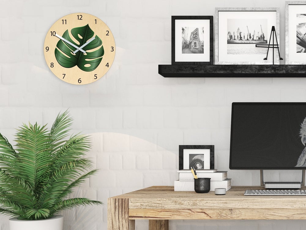 Sense Tropisch Blad Wandklok 30 cm
