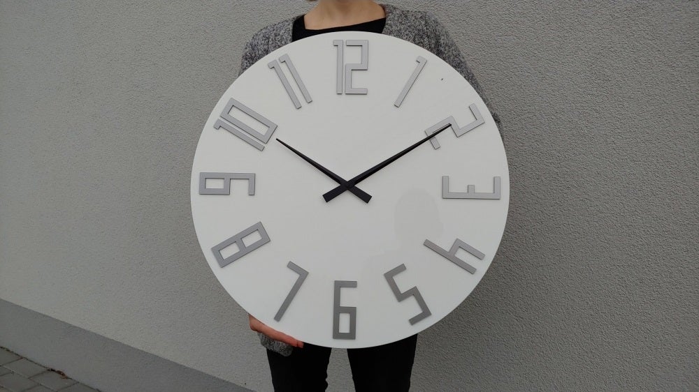 Slim Aluminium Wandklok 60 cm