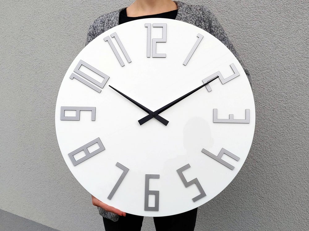 Slim Aluminium Wandklok 60 cm
