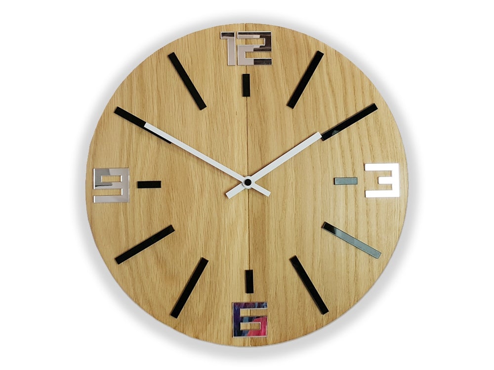 Sheen Eiken Zwarte Wandklok 33,5 cm