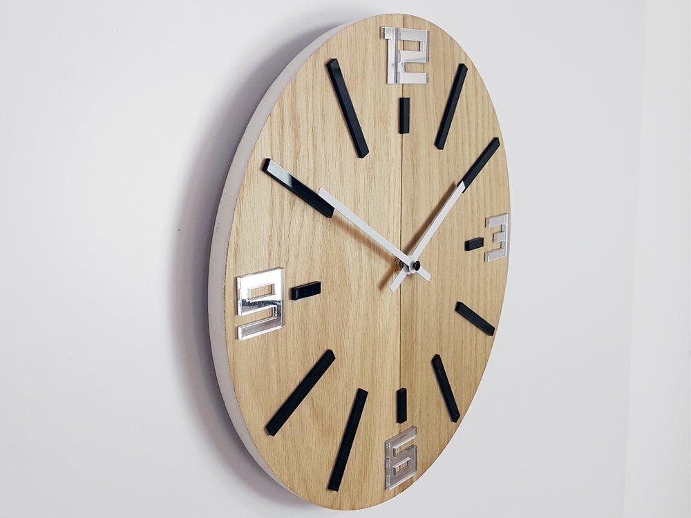 Sheen Eiken Zwarte Wandklok 33,5 cm