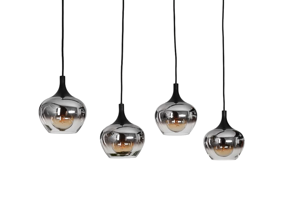 Alura Moderne Glazen Hanglamp 4-lichtbronnen