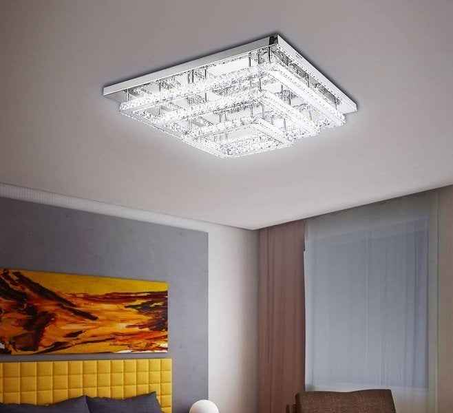 Asera Kristallen LED Plafondlamp Met Afstandsbediening 3 Kleuren