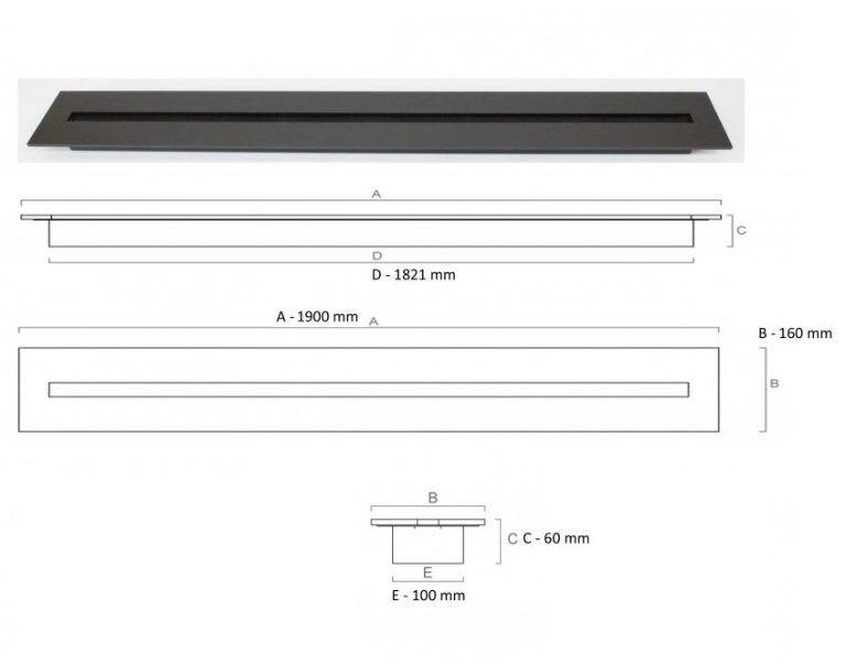 Bio Ethanol Brander 190 CM.