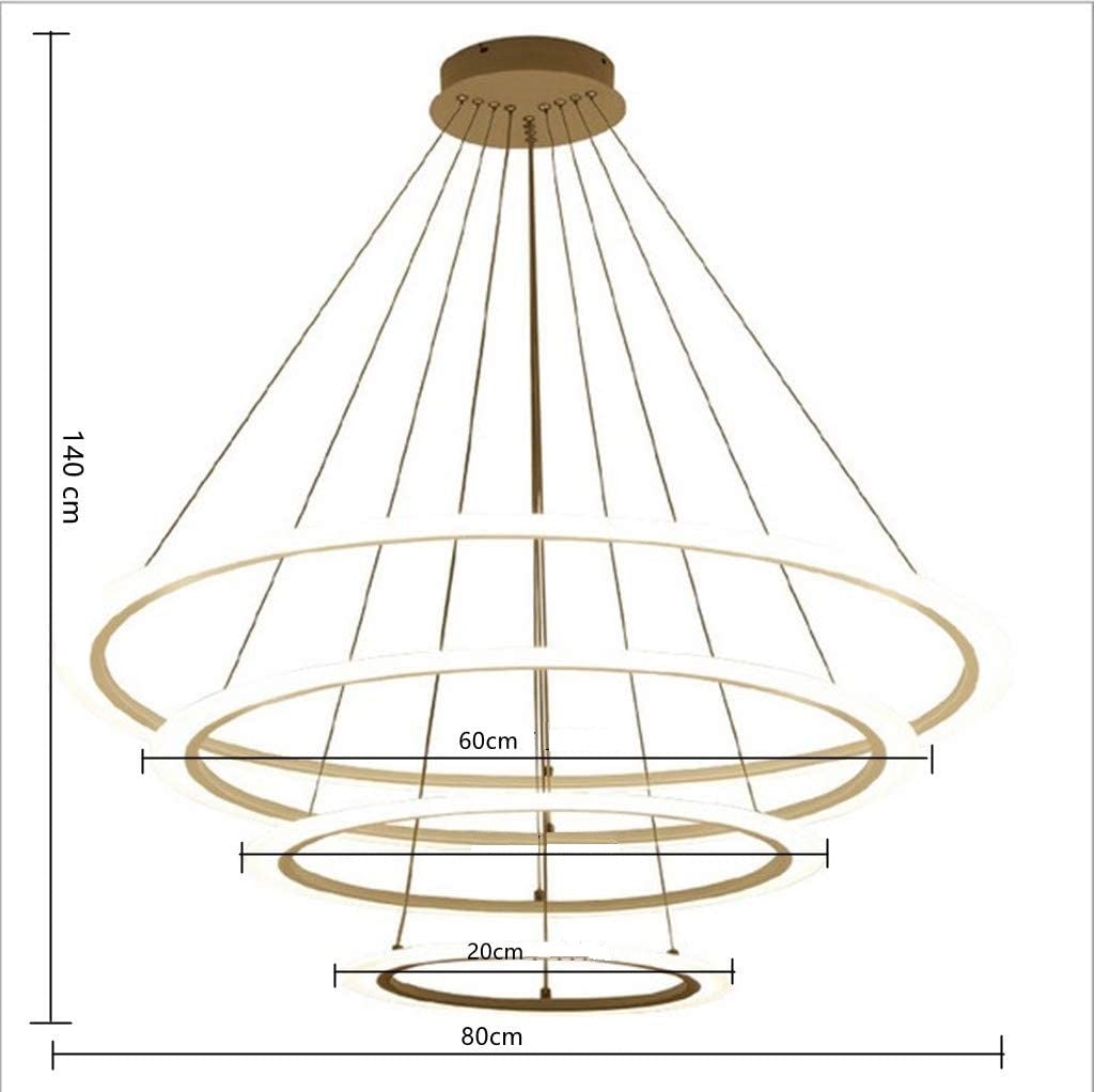 Elegante 4 Ringen Moderne Gouden LED Kroonluchter